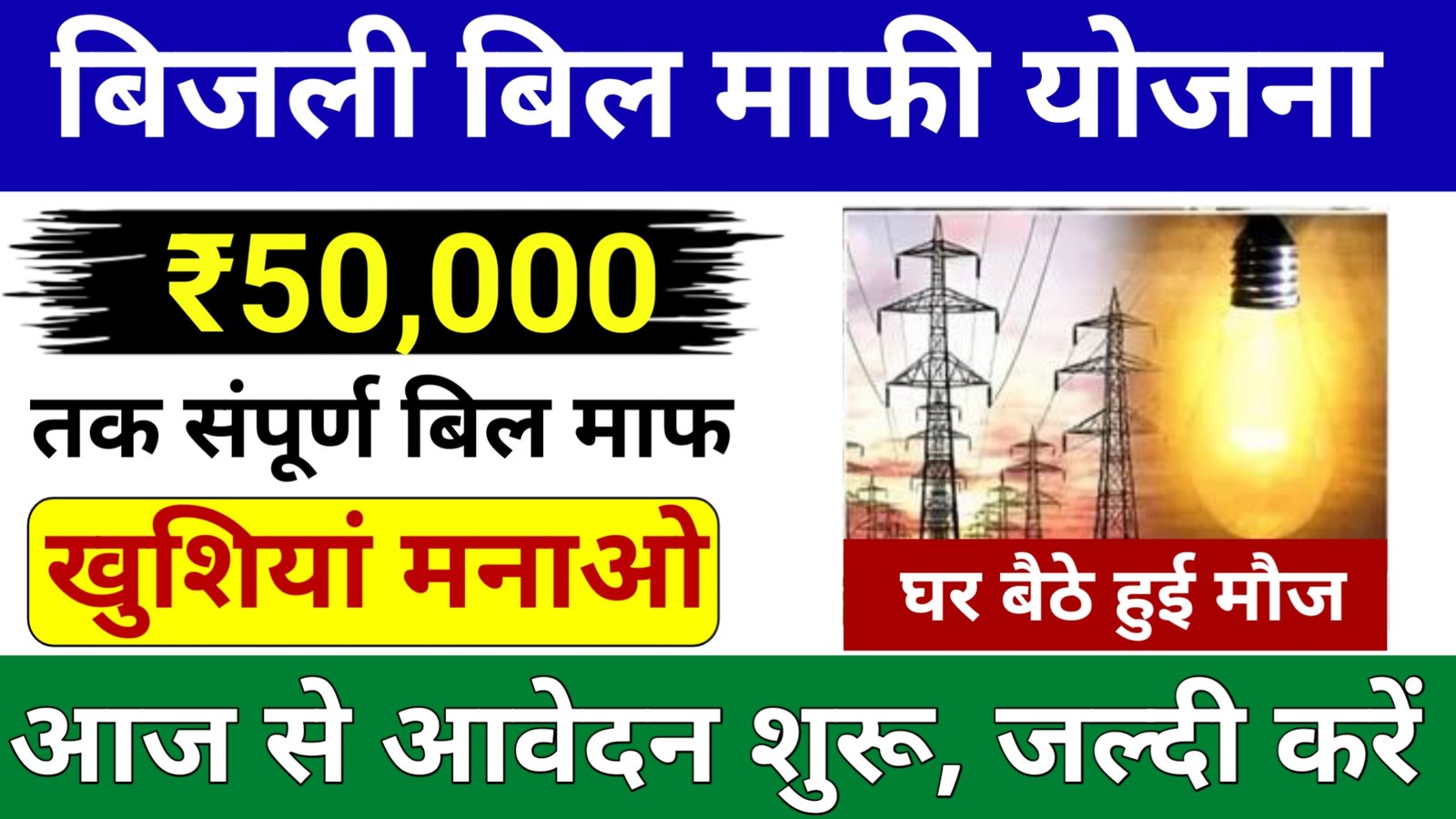 बिजली बिल माफी योजना 2025